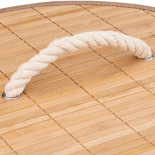 Panier à linge rond bambou 48L