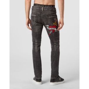 PHILIPP PLEIN Vaqueros de corte recto LOVE