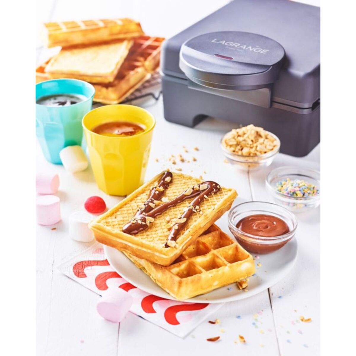 Croq/Gauf/Gril LAGRANGE Tarti Gaufres noir maxi