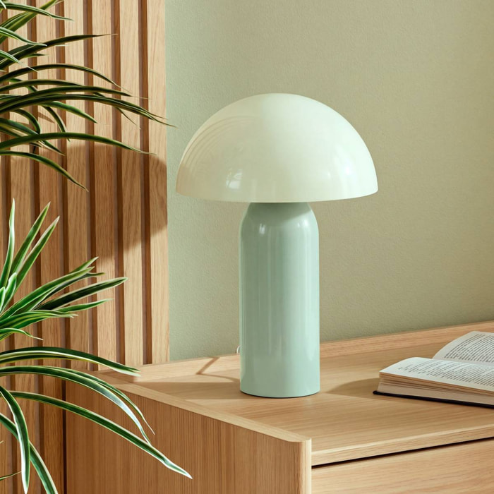 Lampe champignon Lito H. 37 cm vert bicolore