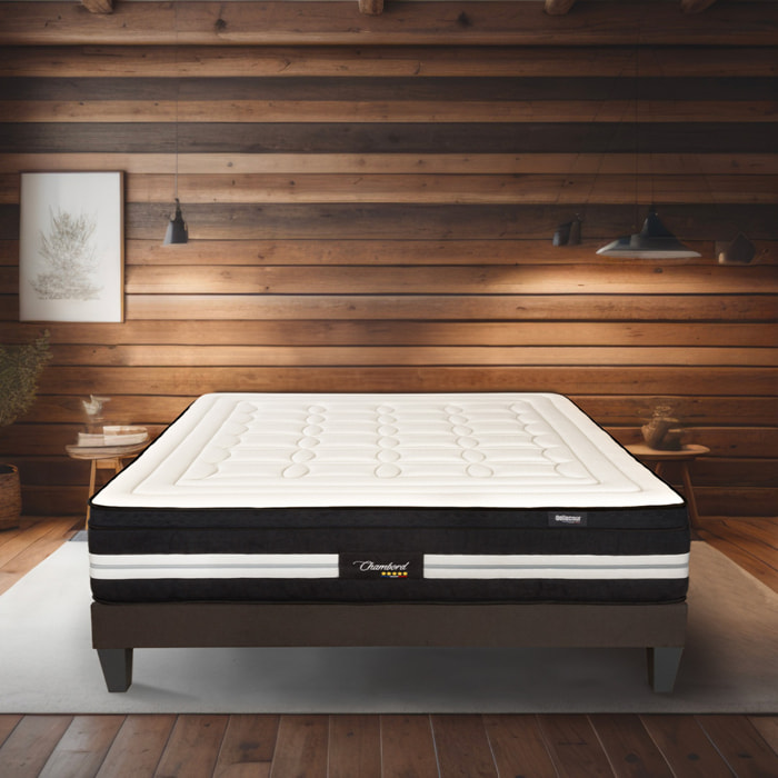 Matelas Chambord, 32 cm, Micro-Ressorts & Mémoire de Forme, Soutien Ferme, Aération Optimale
