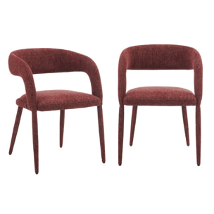 Fauteuil contemporain tissu (lot de 2) ALESSIA