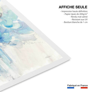 Affiche Aquarelle bouquet bleu Affiche seule