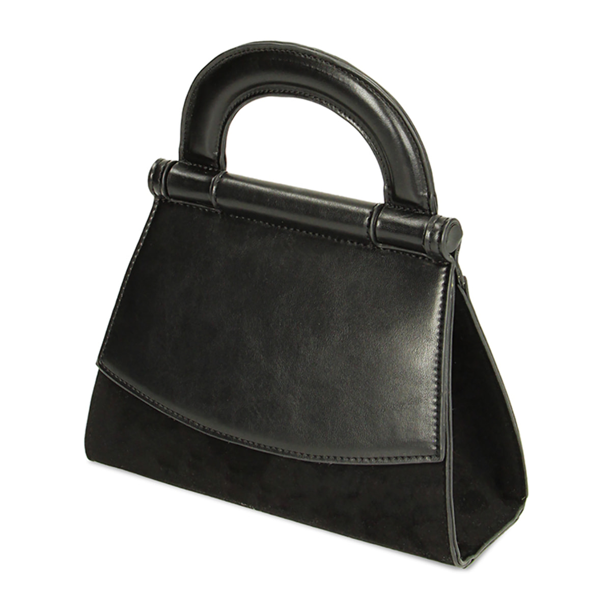Mini-bag nera in microfibra