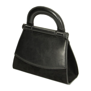 Mini-bag nera in microfibra