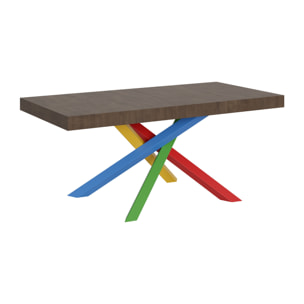 Tavolo allungabile 90x200/304 cm Volantis noce telaio 4/B