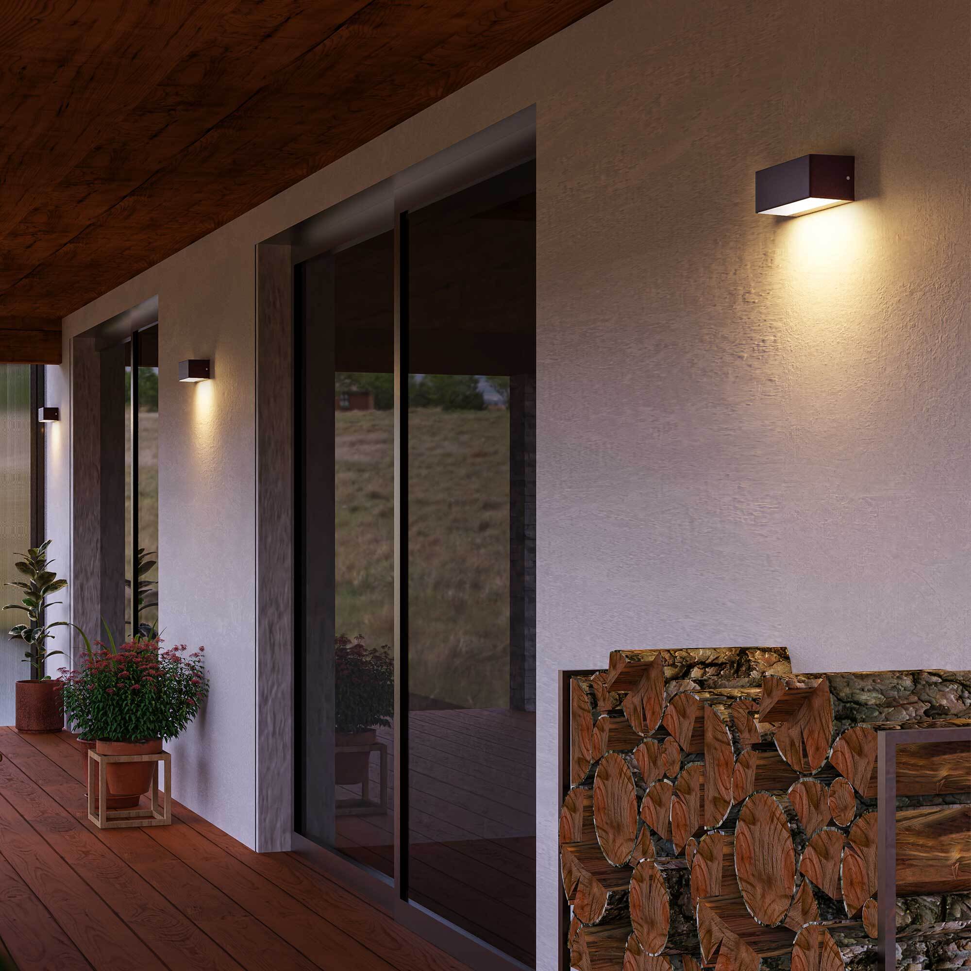 Forlight Ara aplique exterior rectancular con luz led blanco neutro 4000K