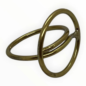 Anillo Sphere latón doble aros en dorado