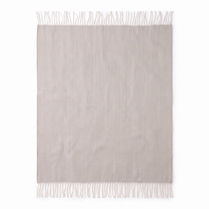 Plaid a spina di pesce in poliestere - Beige