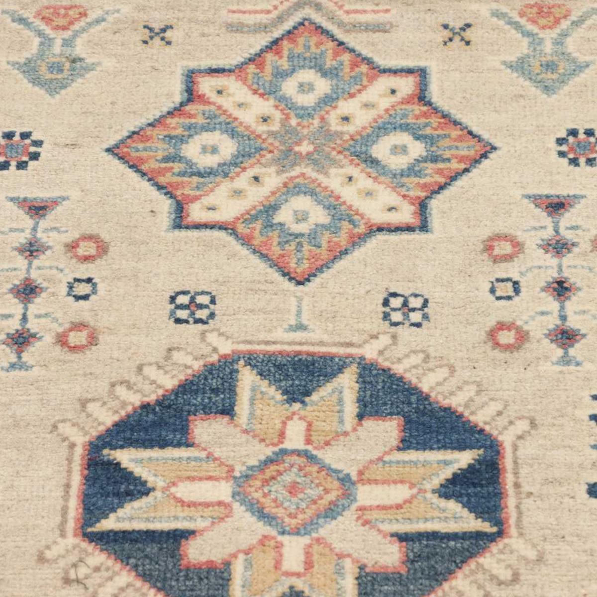 Tapis salon géométrique artisanal, noué main, ISIME