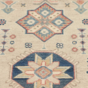 Tapis salon géométrique artisanal, noué main, ISIME