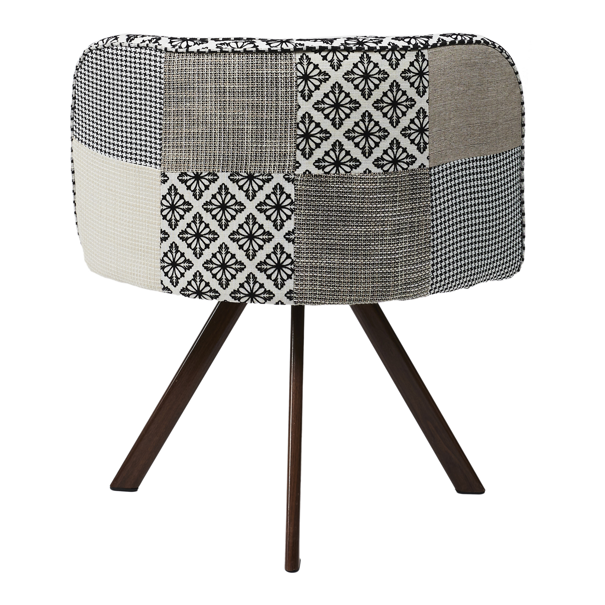 Lot De 4 Chaises Patchwork Et Table Gris