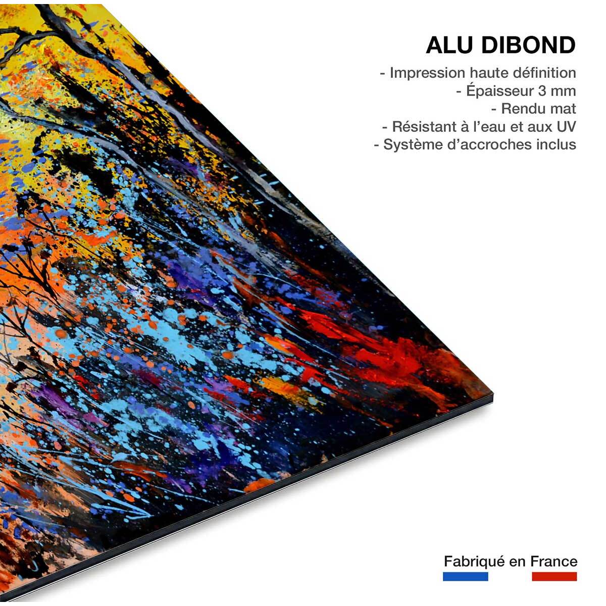 Tableau abstrait reflets d'eaux Tableau alu Dibond