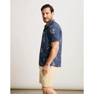 Camisa Manga Corta Azul Marino - Chofy