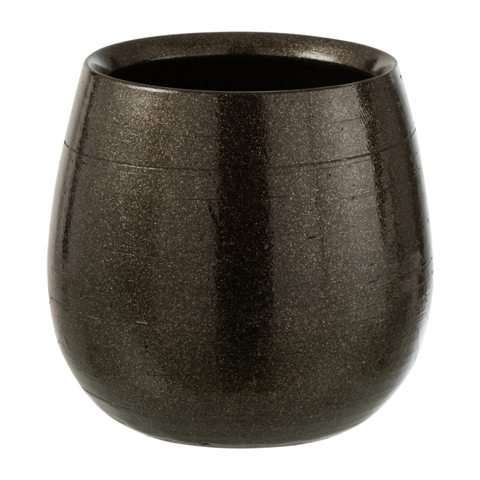 J-Line cache-pot Brillant - céramique - vert/or - large -  Ø 22 cm