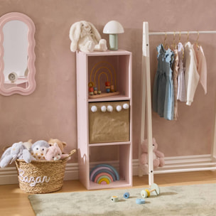 Étagère Enfant Mix'n modul 3 Cases Rose  L. 32.4 x P. 30 x H. 94.8 cm