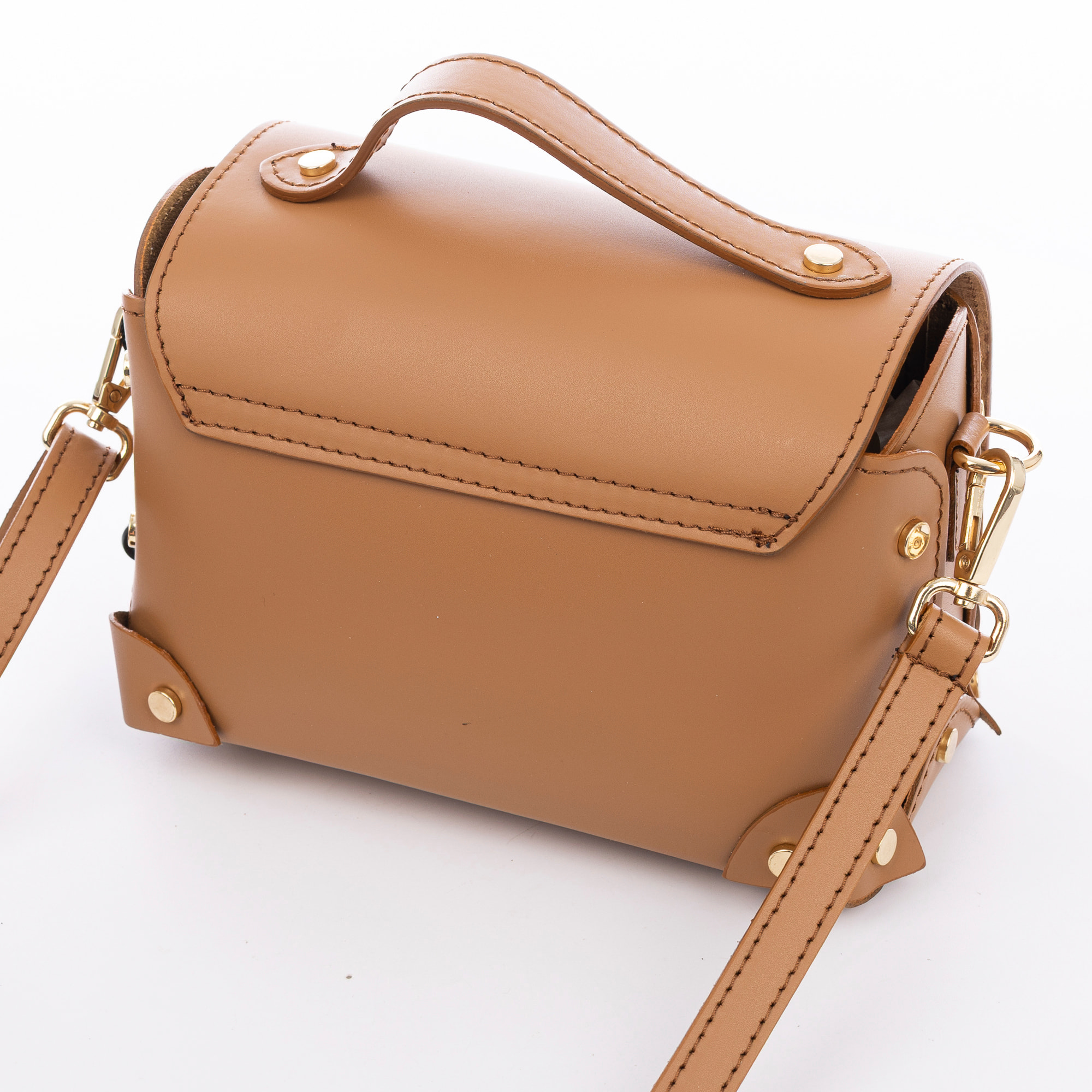 Barrali Bolso bandolera Mujer.Piel auténtica Ruga