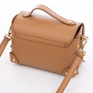 Barrali Bolso bandolera Mujer.Piel auténtica Ruga