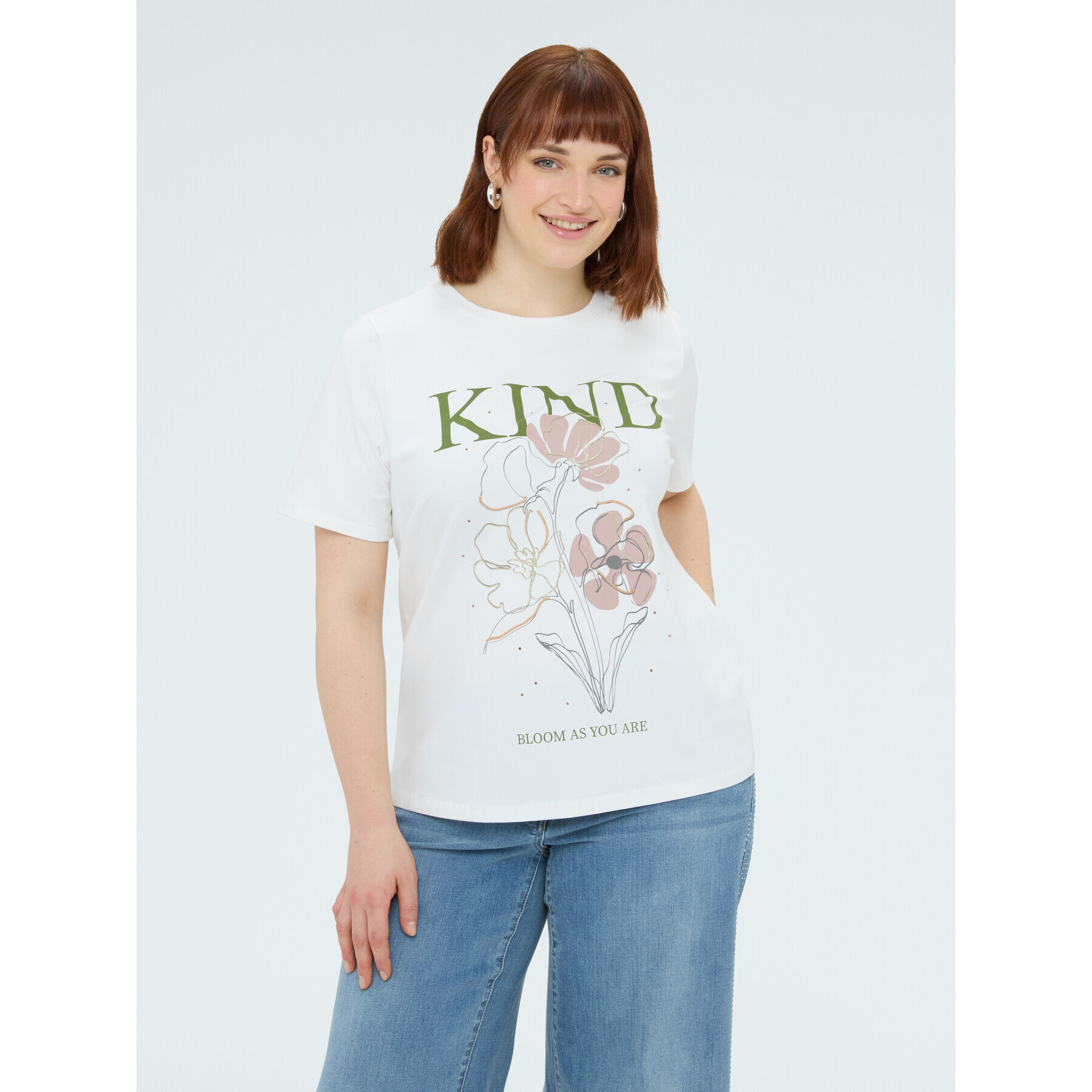 Fiorella Rubino - T-shirt in cotone con stampa floreale - Bianco