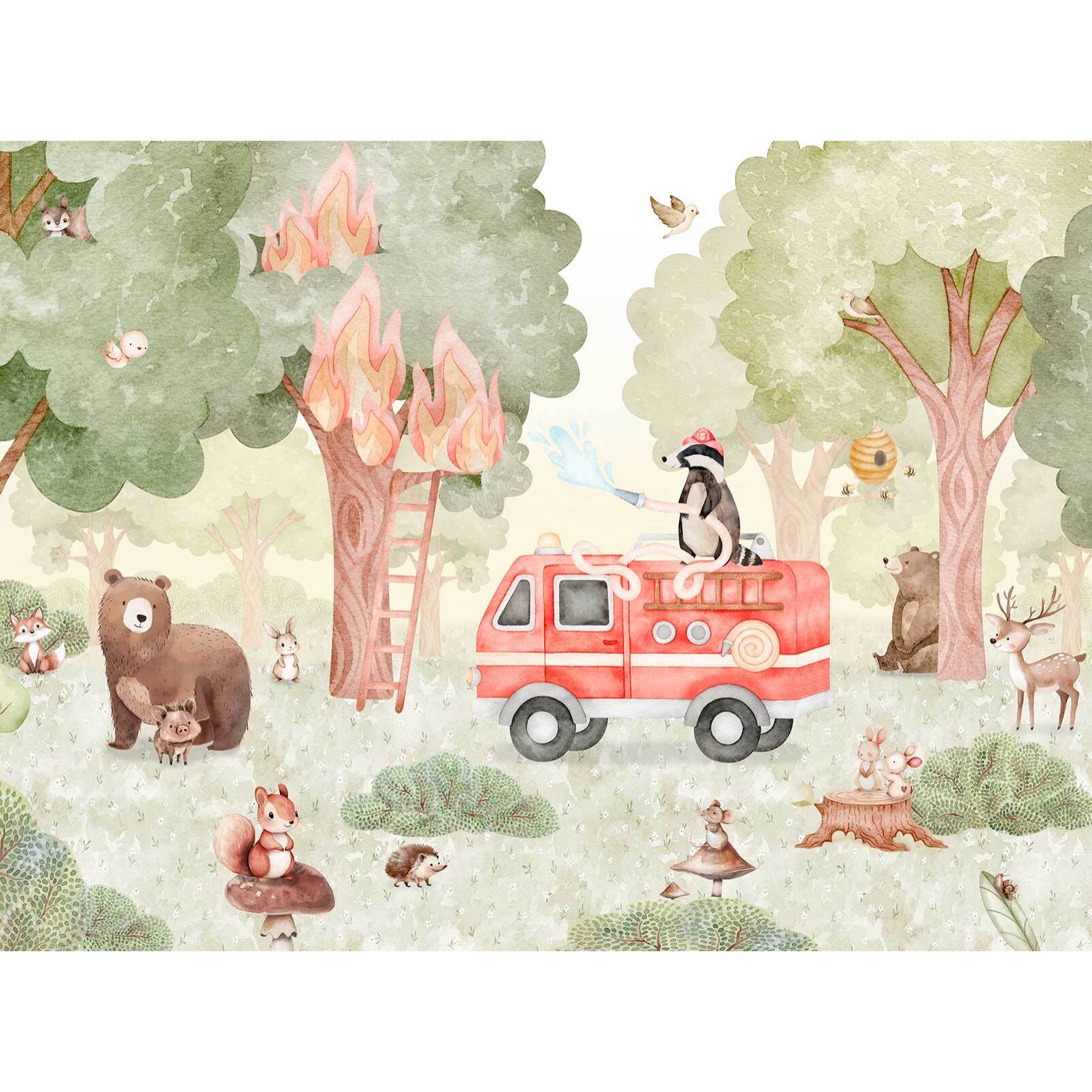 Papier peint animaux Les Sauveurs de la Forêt Intissé