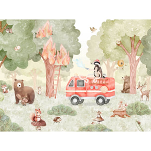 Papier peint animaux Les Sauveurs de la Forêt Intissé