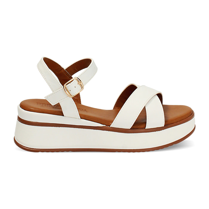 Zeppe donna bianche basic