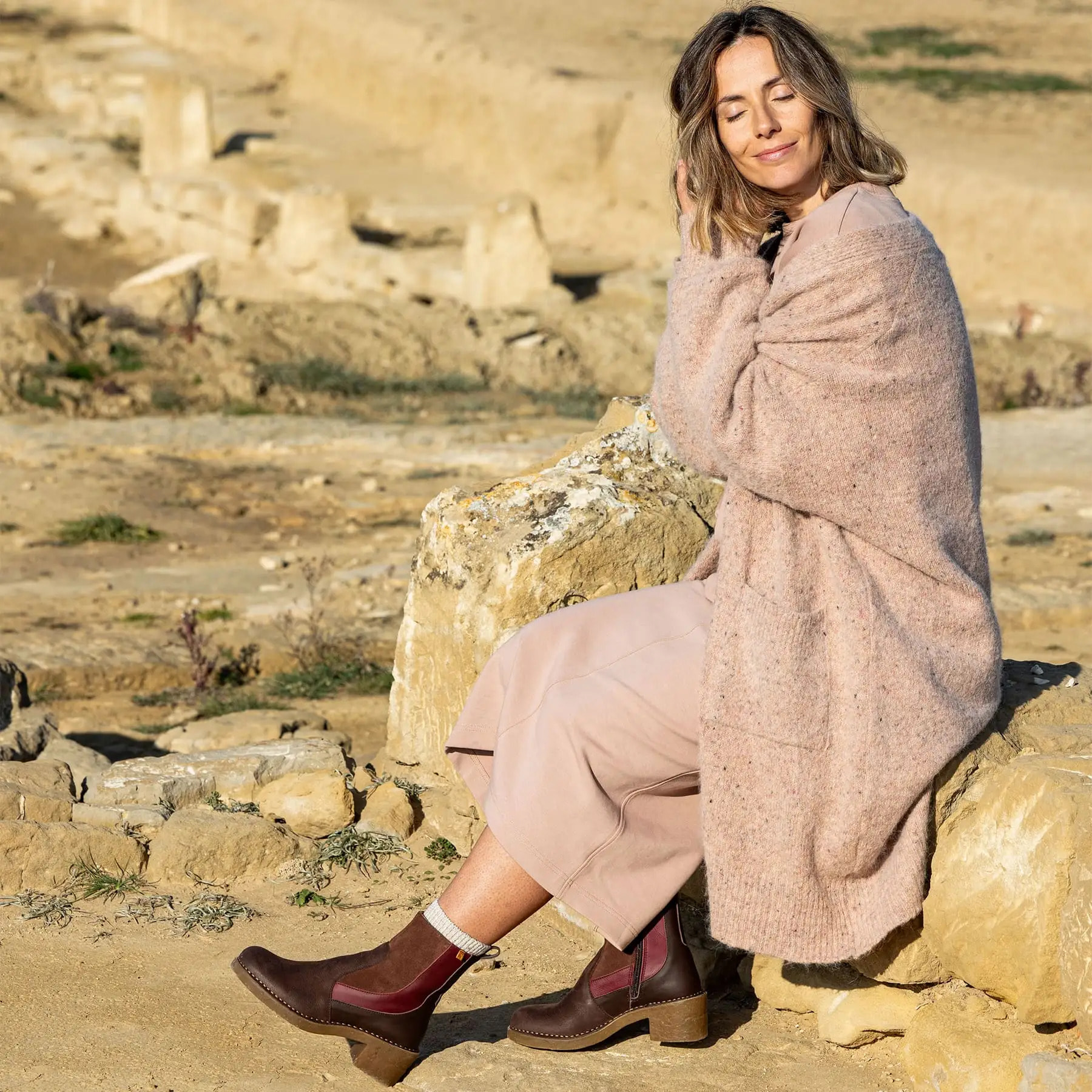 Botines con tacón N5668 MULTI LEATHER FOREST / TICINO color Forest