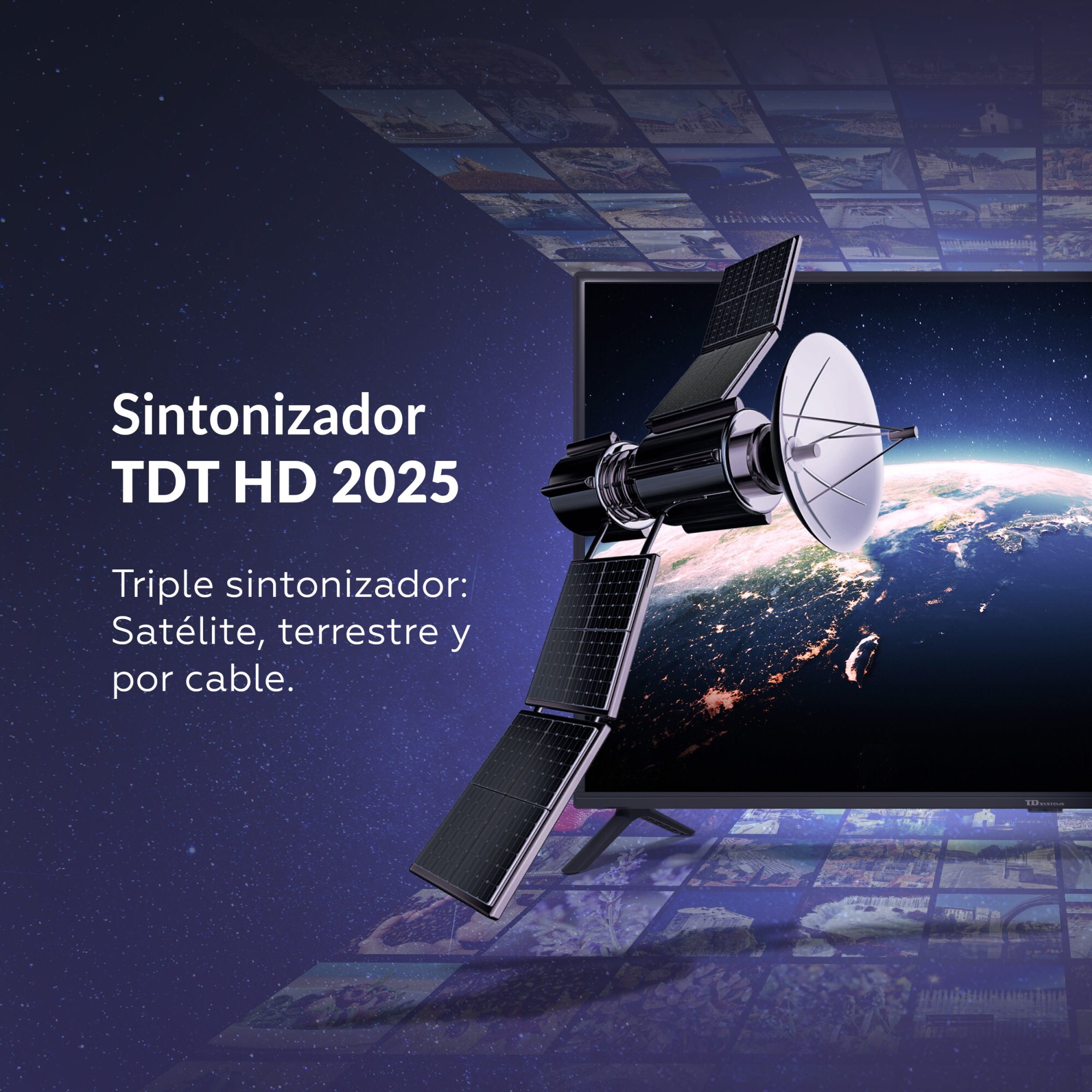 Televisor 40 Pulgadas Full HD No Smart TV, USB Grabador reproductor, Sintonizador digital DVB-T2/C/S2 - TD Systems M40K21F