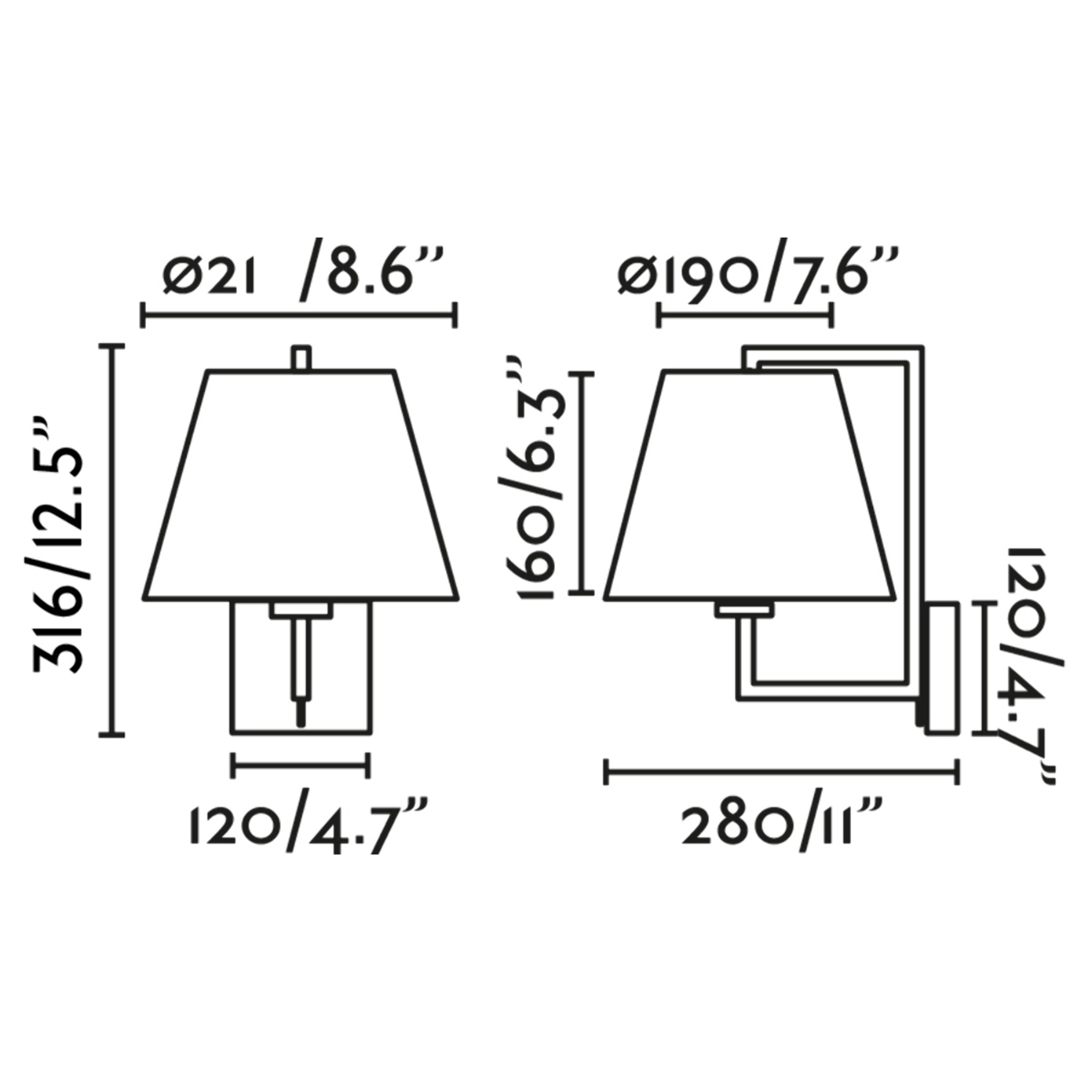 FRAME Lampe applique vieil or/beige
