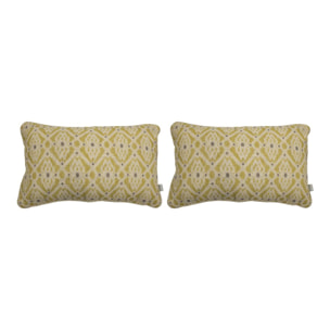 Lot de 2 housses de coussin FORMENTERA COORD - jaune