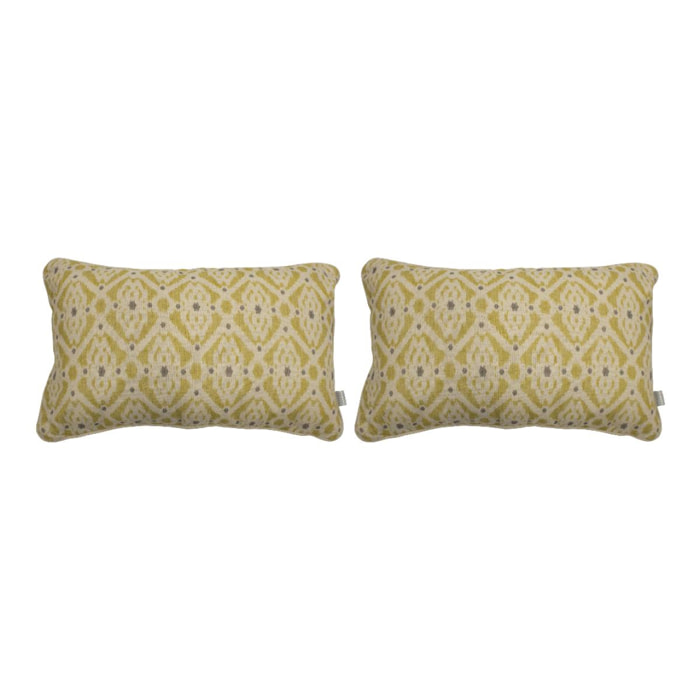 Lot de 2 housses de coussin FORMENTERA COORD - jaune