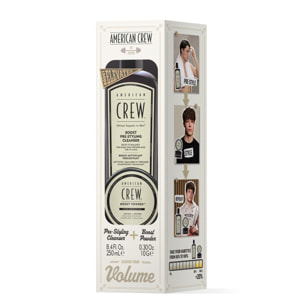 Crew Styling - Coffret Shampoing Pré-Coiffant Boost 250 ml + Boost Powder 7g