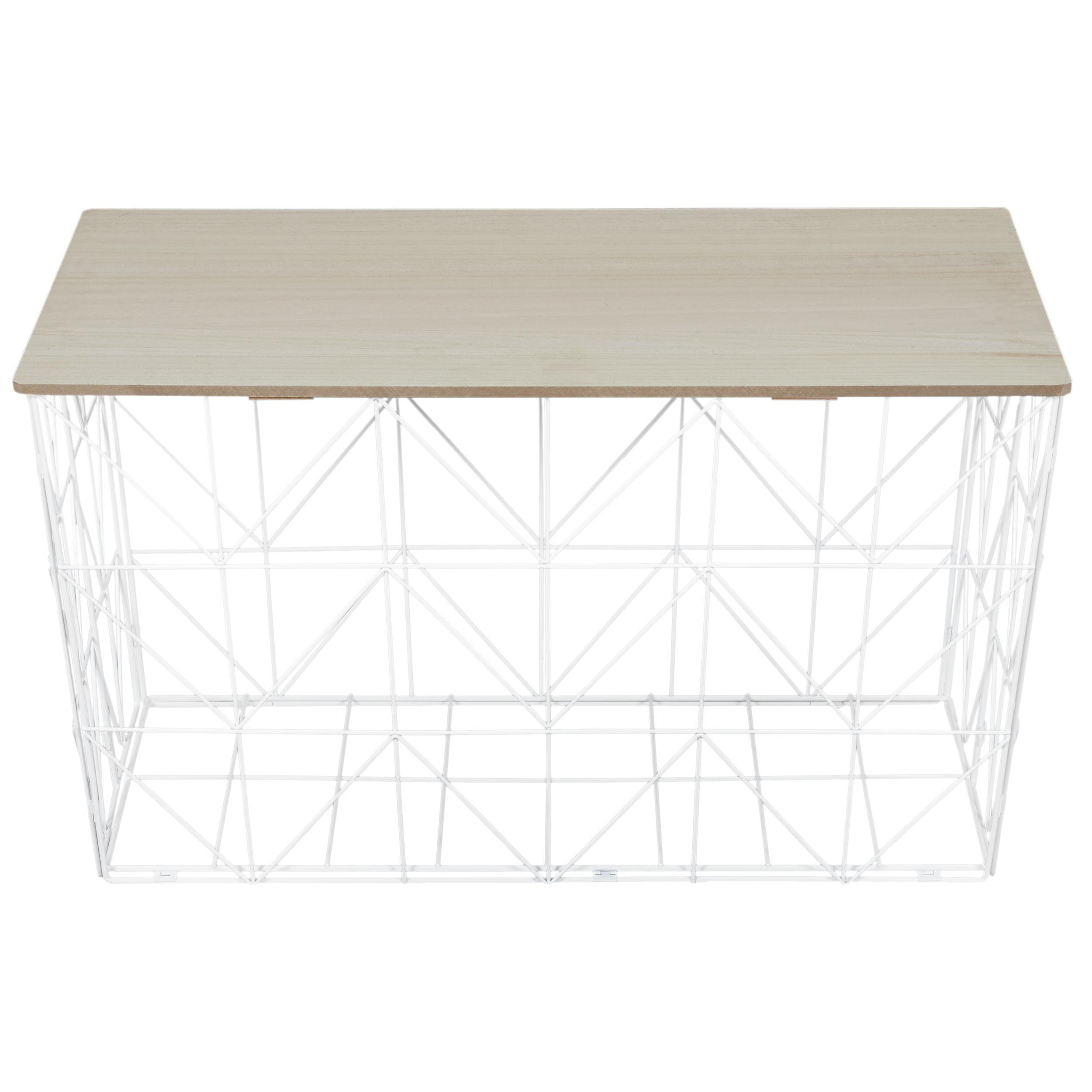 TABLE PLIABLE FILAIRE BLANC