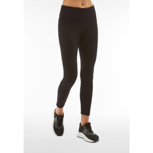 Leggings in felpa con logo sul fondo color bronzo