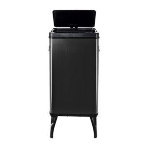 Well home - cubo de basura inteligente con apertura automática y contacto manual de 50l, 35,5x26x83,5cm color negro.