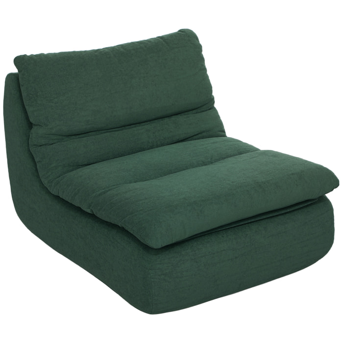 Fauteuil poire grand confort déhoussable - fauteuil paresseux - fauteuil en mousse expansible tissu vert