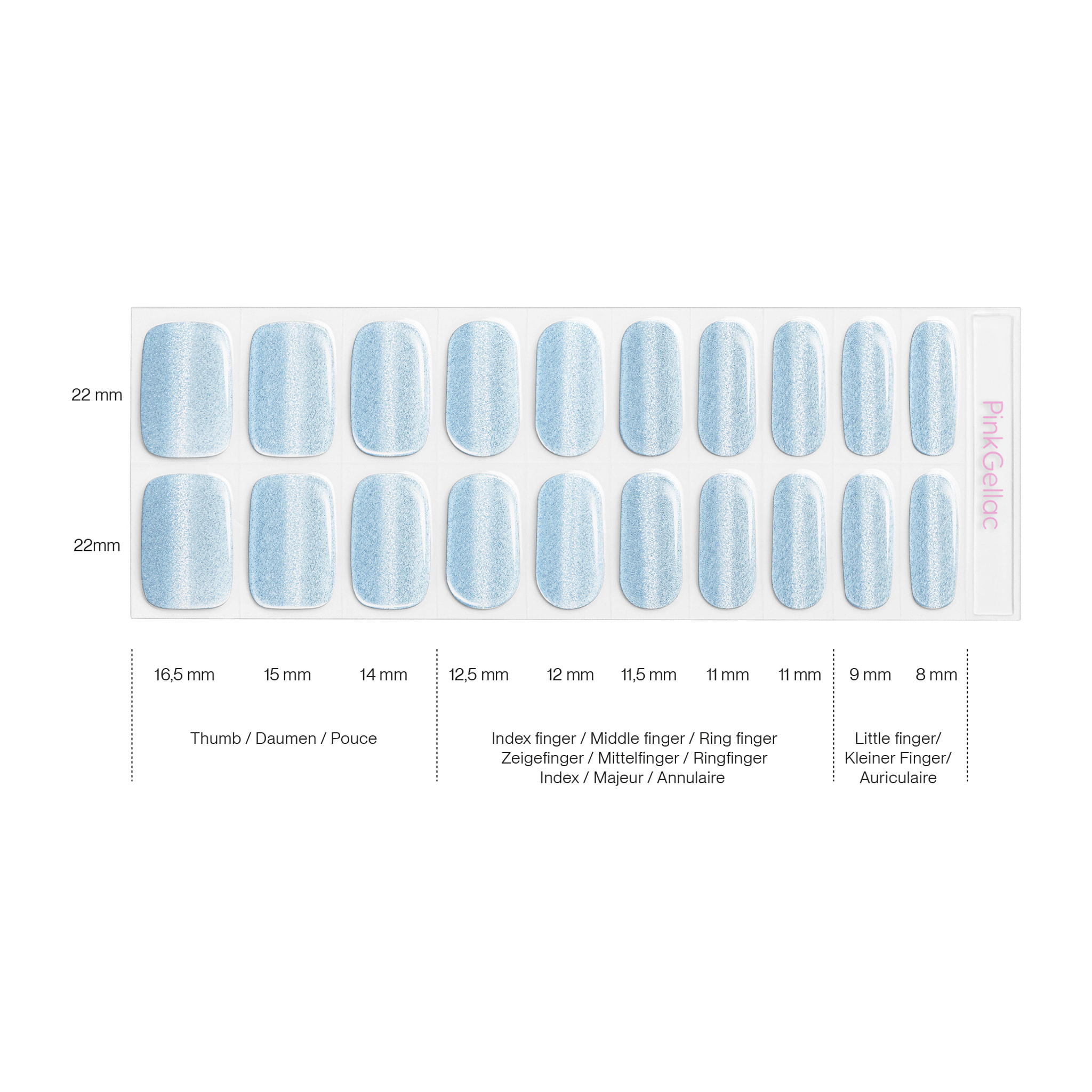 Stickers gel - 0026 Cat Eye Misty Blue