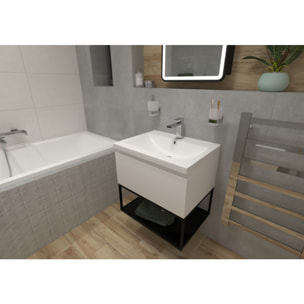 Vision mitigeur lavabo à levier sur pied, sans vidage, chrome brillant (SATBSVI271)