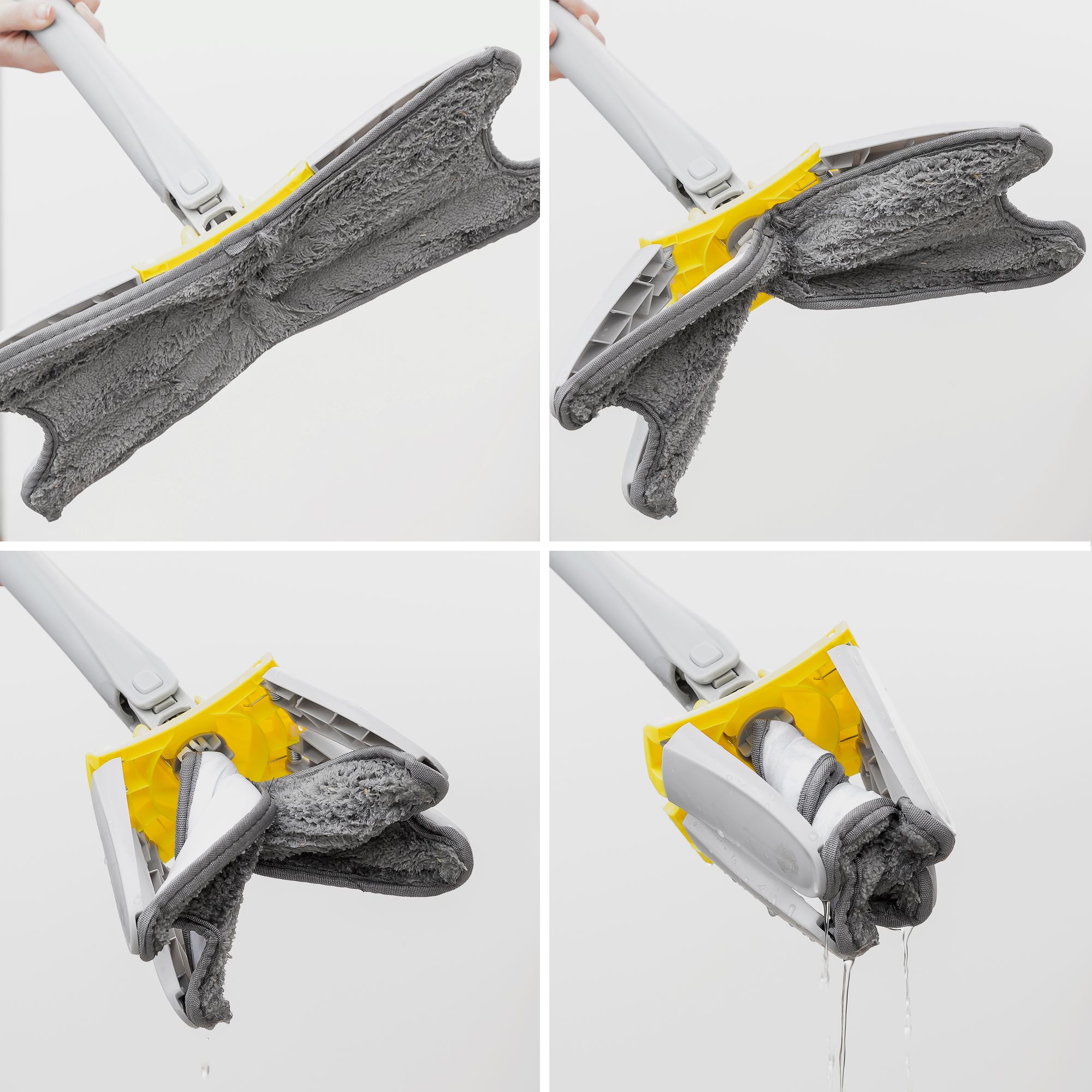 Mop in microfibra auto-strizzante - giallo e grigio