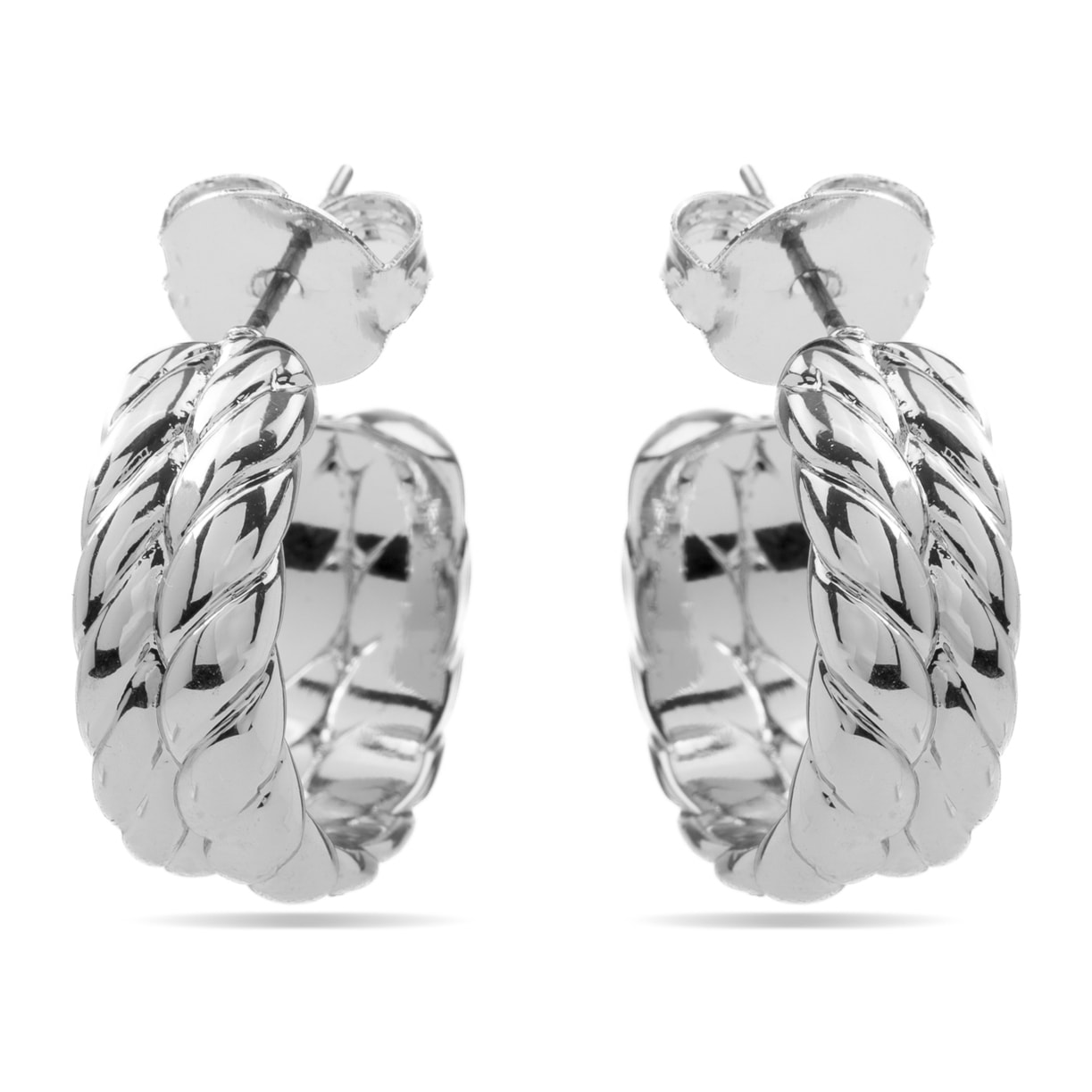 Pendientes de 19,5mm de diámetro acabado plata