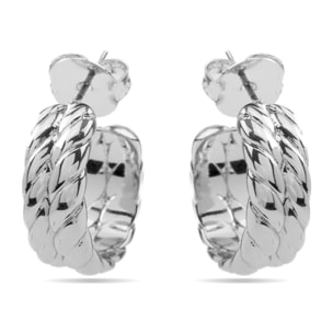 Pendientes de 19,5mm de diámetro acabado plata