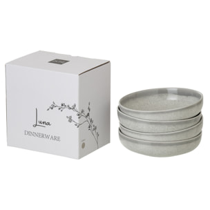 J-Line Bol Luna - céramique - gris clair - large