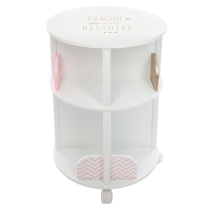 Librero redondo rosa infantil