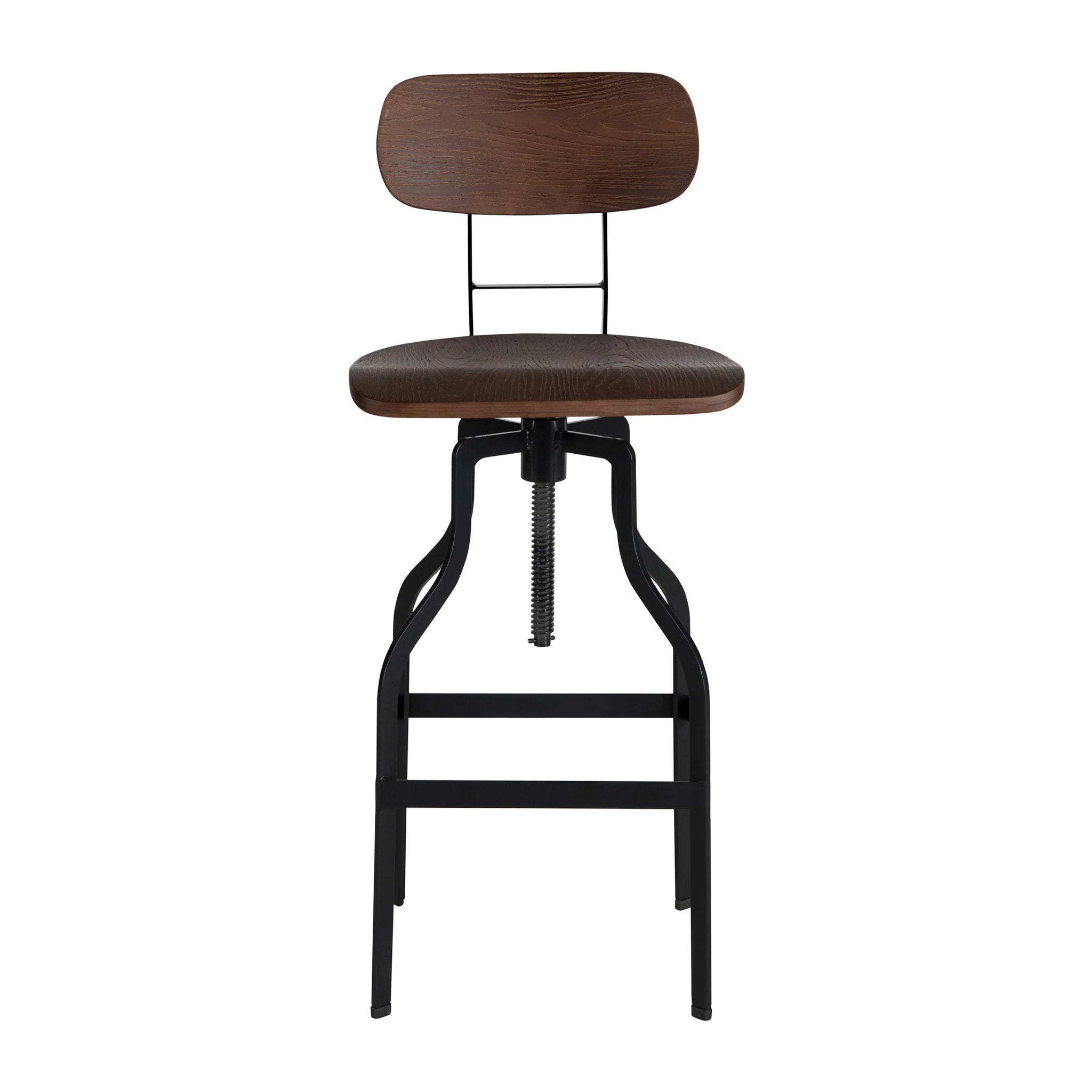 Chaise de bar vintage réglable en hauteur 66/85 cm en bois - Retro