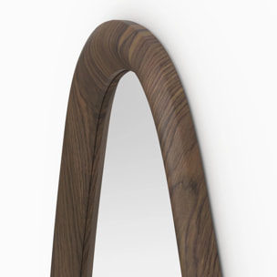 Miroir ovale en placage noyer, 80 x 120 cm - Yoko