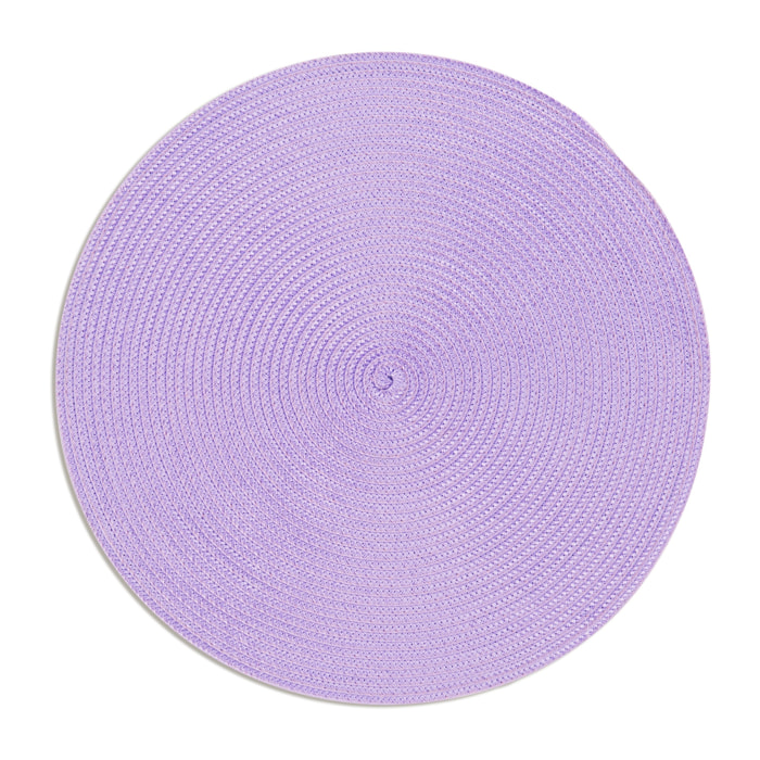 Set de 6 sets de table ronds Excelsa – Round, Polypropylène Lilas