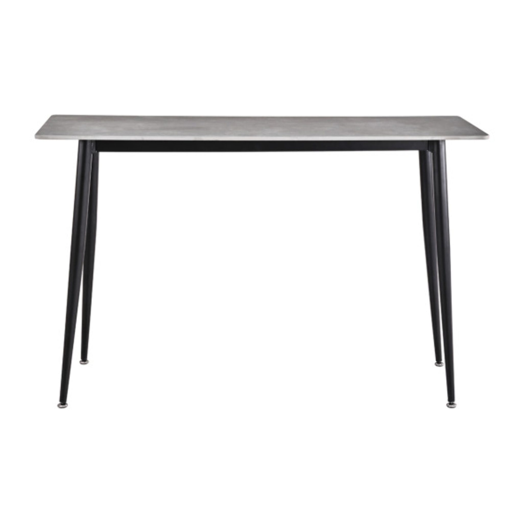 Console L. 120 cm plateau céramique marbré pieds métal noir - STONE 2