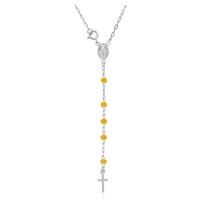 Collana Rosario in Argento 925 con grani in argento