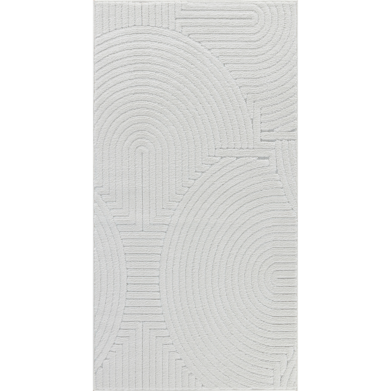 REYKO Alfombra de Interior/Exterior con Motivos 3D en Relieve