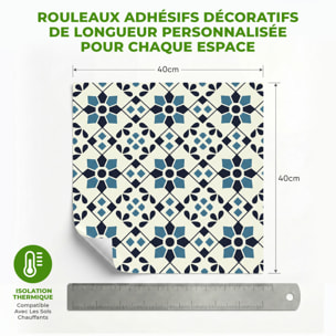 Sticker Sol avec laminat de Protection en Plastique Anti-dérapant | Stickers adhésif Sol - CARREAUX DE CIMENT SOL KARINA - 1 sticker